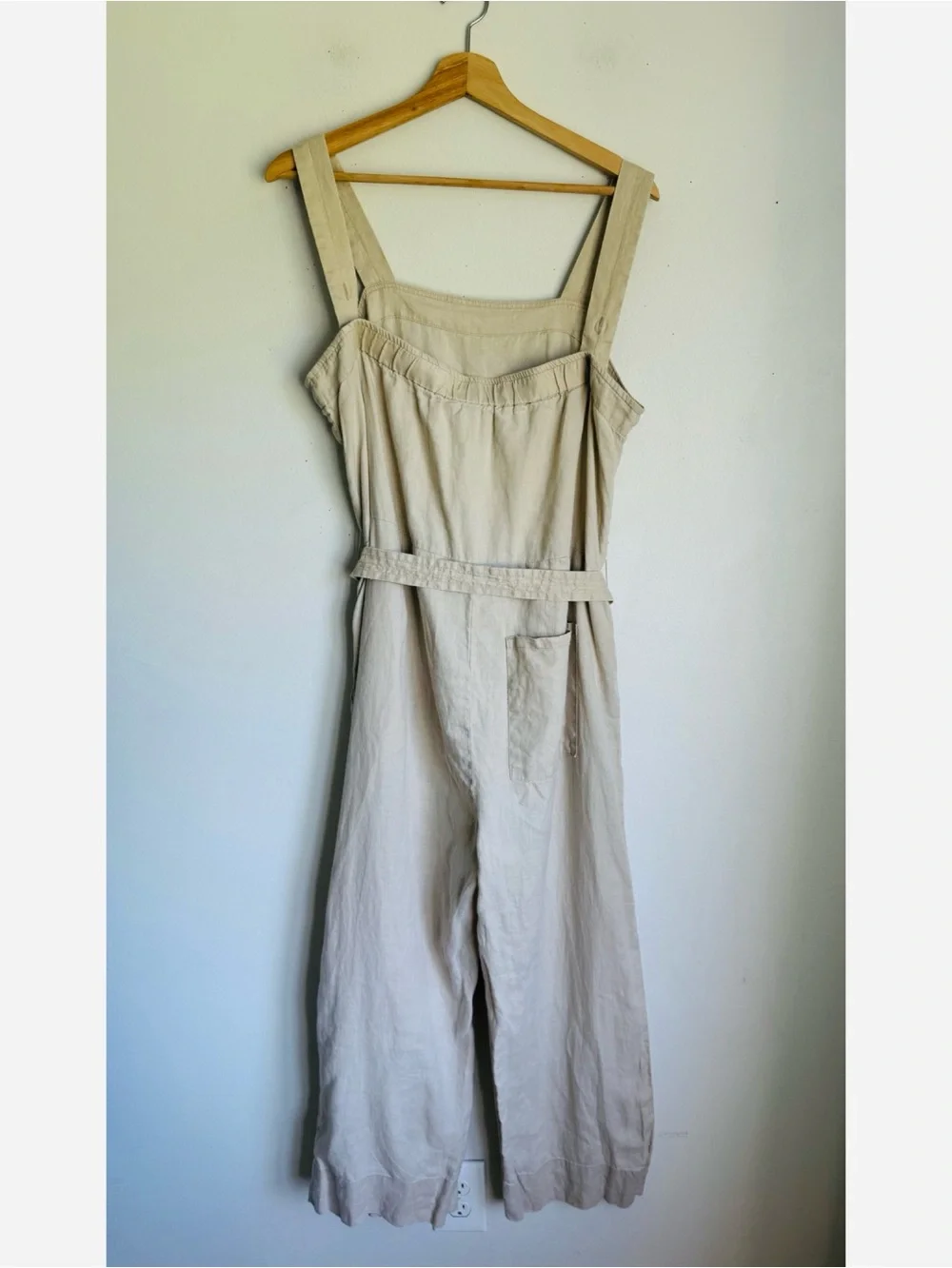 Quince 100% European Linen Square Neck Jumpsuit